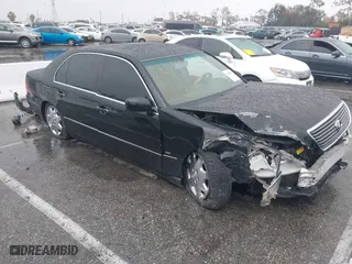 2001 Lexus LS 430 with VIN JTHBN30F110018779, listed as a IAAI auction lot 41805874 with 145,396 mi miles. Bid and sale history available at carsss.com. Image 1.