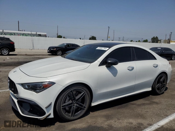 2020 Mercedes-Benz CLA 45 AMG with VIN W1K5J5DB3LN093251, listed as a Copart auction lot 55902764 with 51,442 mi miles and Salvage Title. Bid and sale history available at DreamBid. Image 1.