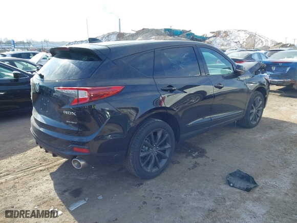 2025 Acura RDX w/A-Spec Package with VIN 5J8TC2H61SL009902, listed as a IAAI auction lot 41378429 with 1,002 mi miles. Bid and sale history available at carsss.com. Image 4.
