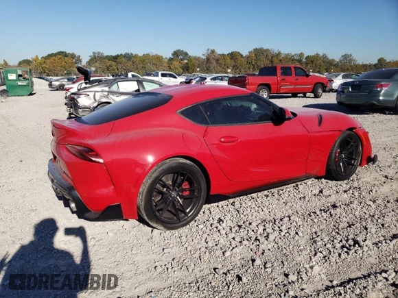 2020 Toyota Supra 3.0 with VIN WZ1DB4C09LW020670, listed as a Copart auction lot 76634174 with Not provided miles and Salvage title. Bid and sale history available at DreamBid. Image 3.