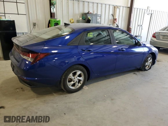 2023 Hyundai Elantra SE with VIN KMHLL4AG9PU594965, listed as a Copart auction lot 62406545 with 21,594 mi miles and Salvage title. Bid and sale history available at DreamBid. Image 3.