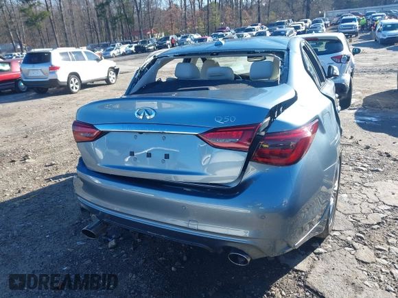 2020 Infiniti Q50 Luxe with VIN JN1EV7AP6LM201347, listed as a IAAI auction lot 41541566 with 29,697 mi miles and . Bid and sale history available at DreamBid. Image 16.