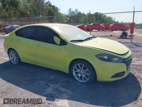 2013 Dodge Dart SXT with VIN 1C3CDFBH3DD133443, listed as a IAAI auction lot 42015225 with 56,867 mi miles. Bid and sale history available at carsss.com. Image 1.