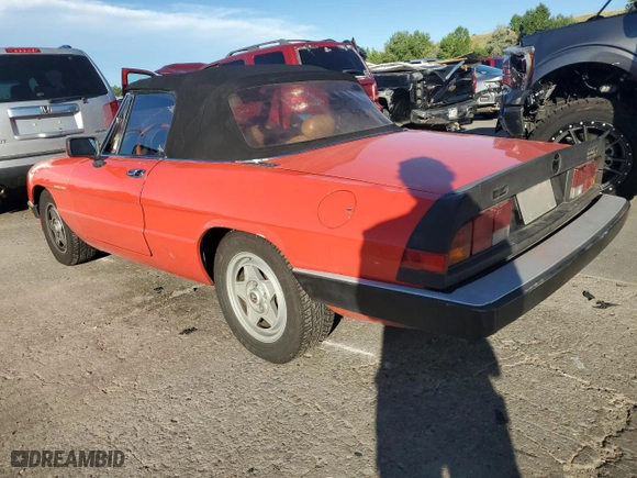 1983 Alfa Romeo Alfa Romeo Veloce with VIN ZARBA5413D1017001, listed as a Copart auction lot 68685714 with 71,738 mi miles and Salvage Title. Bid and sale history available at carsss.com. Image 2.
