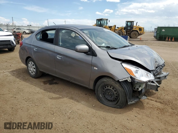 2017 Mitsubishi Mirage ES with VIN ML32F3FJ4HHF16924, listed as a Copart auction lot 59278355 with 55,021 mi miles and Salvage title. Bid and sale history available at DreamBid. Image 4.
