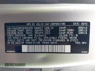 2016 Volvo XC90 T6 Momentum с VIN YV4A22PK5G1033319, выставлен на аукционе IAAI как лот 41870682 с пробегом 85 697 миль миль и . История ставок и продаж доступна на DreamBid. Изображение 9.