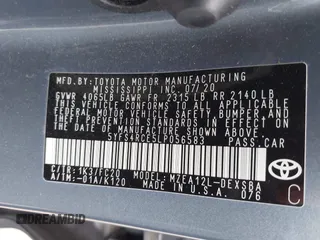 2020 Toyota Corolla SE with VIN 5YFS4RCE5LP056583, listed as a IAAI auction lot 42063358 with 58,027 mi miles and . Bid and sale history available at DreamBid. Image 9.