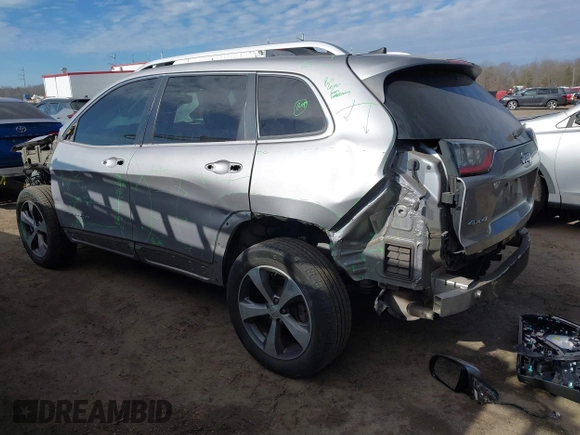 2019 Jeep Cherokee Limited with VIN 1C4PJMDX1KD423367, listed as a IAAI auction lot 41655265 with 121,178 mi miles and . Bid and sale history available at DreamBid. Image 3.