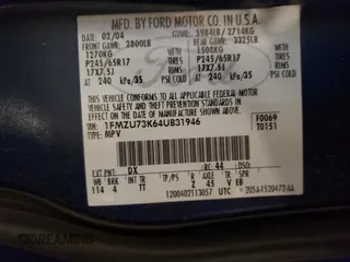 2004 Ford Explorer XLT с VIN 1FMZU73K64UB31946, выставлен на аукционе Copart как лот 64180795 с пробегом 157 722 миль миль и Списание • Salvage title. История ставок и продаж доступна на DreamBid. Изображение 13.
