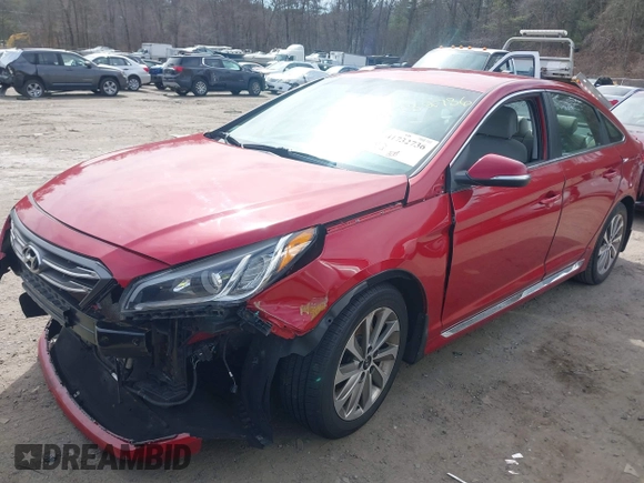 2017 Hyundai Sonata Sport with VIN 5NPE34AF9HH451174, listed as a IAAI auction lot 41732736 with 95,937 mi miles. Bid and sale history available at carsss.com. Image 17.
