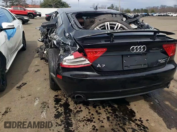 2014 Audi A7 3.0 Premium Plus with VIN WAUWGAFC3EN025768, listed as a Copart auction lot 46752134 with Not Provided miles and Non Repairable. Bid and sale history available at carsss.com. Image 12.