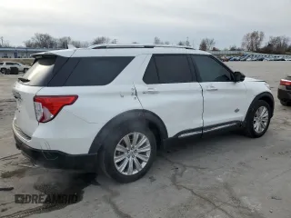 2022 Ford Explorer King Ranch with VIN 1FM5K7LC1NGA03532, listed as a Copart auction lot 84902714 with 43,030 mi miles and Salvage Title. Bid and sale history available at carsss.com. Image 3.