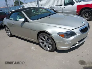 2007 BMW 6 Series 650i with VIN WBAEK135X7CN83521, listed as a IAAI auction lot 42078828 with 55,444 mi miles. Bid and sale history available at carsss.com. Image 1.