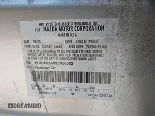 2009 Mazda 6 i Touring with VIN 1YVHP82A995M06002, listed as a IAAI auction lot 41903790 with 134,134 mi miles and . Bid and sale history available at DreamBid. Image 9.