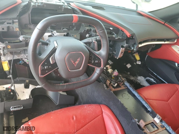 2023 Chevrolet Corvette 2LT with VIN 1G1YB2D42P5111354, listed as a Copart auction lot 66573664 with 0 mi miles and Salvage Title. Bid and sale history available at carsss.com. Image 8.