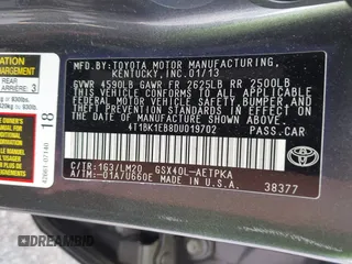 2013 Toyota Avalon XLE with VIN 4T1BK1EB8DU019702, listed as a IAAI auction lot 41909041 with 79,819 mi miles and . Bid and sale history available at DreamBid. Image 9.
