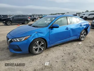 2021 Nissan Sentra SV with VIN 3N1AB8CV1MY224039, listed as a Copart auction lot 46801225 with 91,285 mi miles and Salvage Title. Bid and sale history available at DreamBid. Image 1.