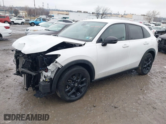 2024 Honda HR-V Sport with VIN 3CZRZ2H52RM736564, listed as a IAAI auction lot 41444725 with 16,158 mi miles. Bid and sale history available at carsss.com. Image 2.