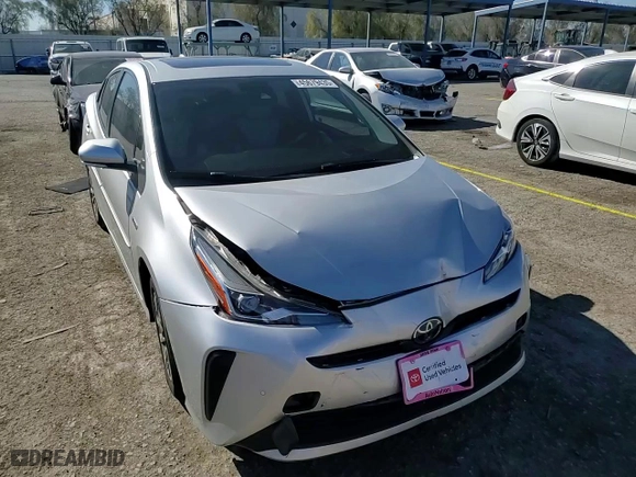 2021 Toyota Prius L Eco with VIN JTDKAMFU8M3135691, listed as a Copart auction lot 45679435 with 40,846 mi miles and Salvage Title. Bid and sale history available at carsss.com. Image 11.