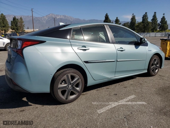 2019 Toyota Prius L Eco with VIN JTDKARFU9K3099164, listed as a Copart auction lot 52913335 with 53,951 mi miles and Salvage Title. Bid and sale history available at carsss.com. Image 3.