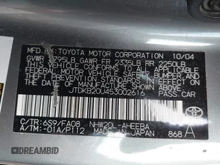2005 Toyota Prius with VIN JTDKB20U453002616, listed as a IAAI auction lot 42170072 with 225,431 mi miles. Bid and sale history available at carsss.com. Image 9.