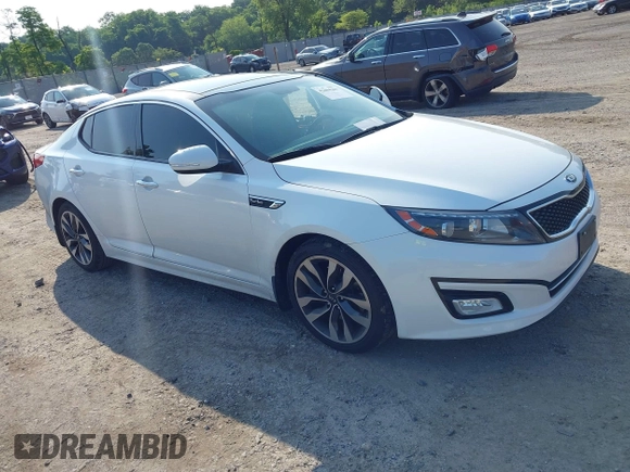 2015 Kia Optima SXL Turbo with VIN 5XXGR4A6XFG469571, listed as a IAAI auction lot 42484269 with 94,372 mi miles and . Bid and sale history available at DreamBid. Image 1.