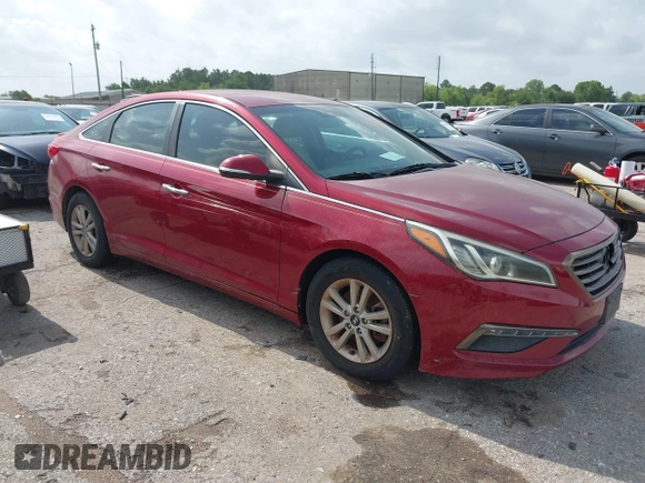 2015 Hyundai Sonata Eco z VIN 5NPE24AA9FH137173, wystawiony jako IAAI lot #42504289 z przebiegiem 126 905 mil mil oraz . Historia ofert i sprzedaży dostępna na DreamBid. Obrazek 1.