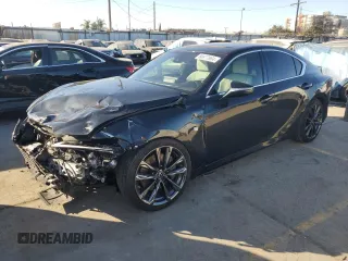 2021 Lexus IS 350 F Sport with VIN JTHGZ1B22M5038927, listed as a Copart auction lot 80977664 with 53,439 mi miles and Salvage title. Bid and sale history available at DreamBid. Image 1.
