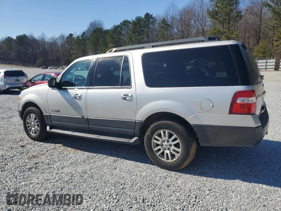 2007 Ford Expedition EL XLT with VIN 1FMFK15577LA21026, listed as a Copart auction lot 43594955 with 187,414 mi miles and Salvage Title. Bid and sale history available at carsss.com. Image 2.