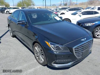 2018 Genesis G80 3.8L with VIN KMHGN4JE4JU215789, listed as a IAAI auction lot 41798465 with 50,055 mi miles. Bid and sale history available at carsss.com. Image 1.