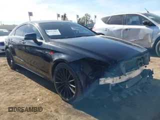 2015 Mercedes-Benz CLS-Class CLS 550 with VIN WDDLJ7DB8FA140210, listed as a IAAI auction lot 41417964 with 106,721 mi miles. Bid and sale history available at carsss.com. Image 1.