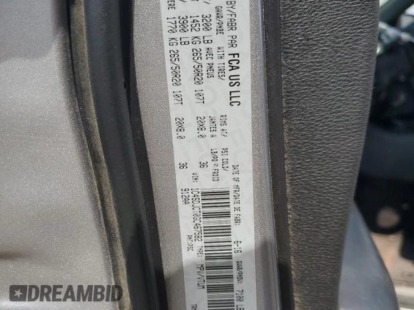 2016 Dodge Durango R/T with VIN 1C4SDJCT0GC467582, listed as a Copart auction lot 62360585 with 134,853 mi miles and Salvage title. Bid and sale history available at DreamBid. Image 13.