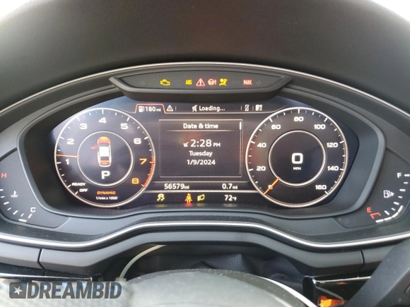 2019 Audi A5 Sportback Premium Plus with VIN WAUENCF53KA092386, listed as a Copart auction lot 37323564 with 56,579 mi miles. Bid and sale history available at carsss.com. Image 9.