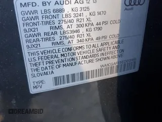 2014 Audi Q7 3.0T Premium with VIN WA1CGAFE5ED013189, listed as a Copart auction lot 42151845 with 87,806 mi miles and Salvage Title. Bid and sale history available at carsss.com. Image 14.