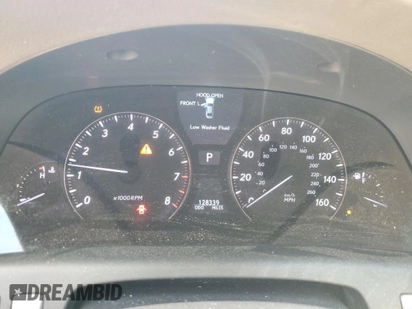 2008 Lexus LS 460 with VIN JTHBL46F385083522, listed as a Copart auction lot 50749155 with 128,339 mi miles and Salvage Title. Bid and sale history available at DreamBid. Image 9.