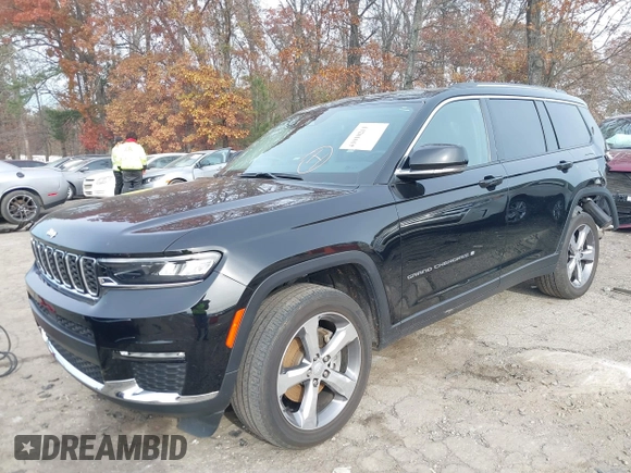 2022 Jeep Grand Cherokee Limited with VIN 1C4RJJBG8N8521335, listed as a IAAI auction lot 41010211 with 45,047 mi miles and . Bid and sale history available at DreamBid. Image 2.
