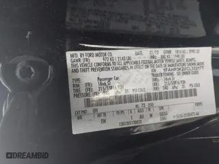 2012 Ford Focus SE with VIN 1FAHP3K2XCL332177, listed as a IAAI auction lot 41724839 with 178,779 mi miles. Bid and sale history available at carsss.com. Image 9.