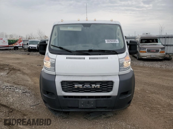 2019 Ram ProMaster Cargo with VIN 3C6TRVAG6KE503187, listed as a Copart auction lot 50260305 with 176,451 mi miles and Salvage Title. Bid and sale history available at carsss.com. Image 5.