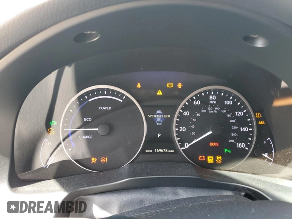 2013 Lexus ES 300h Hybrid with VIN JTHBW1GG9D2009708, listed as a Copart auction lot 53520135 with 169,678 mi miles and Salvage Title. Bid and sale history available at carsss.com. Image 9.
