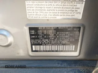 2010 Subaru Outback Limited Power Moon с VIN 4S4BRBLC5A3383395, выставлен на аукционе IAAI как лот 42305065 с пробегом 213 290 миль миль и . История ставок и продаж доступна на DreamBid. Изображение 9.