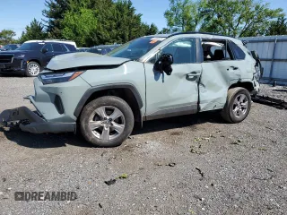 2022 Toyota RAV4 XLE with VIN 2T3P1RFV1NW259179, listed as a Copart auction lot 57253525 with 55,764 mi miles and Salvage title. Bid and sale history available at DreamBid. Image 1.