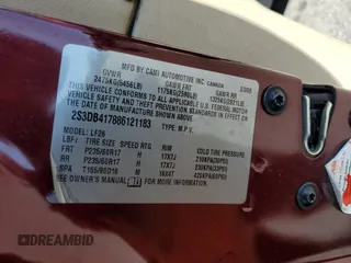 2008 Suzuki XL7 Luxury with VIN 2S3DB417886121183, listed as a Copart auction lot 71664034 with Not provided miles and Salvage title. Bid and sale history available at DreamBid. Image 13.