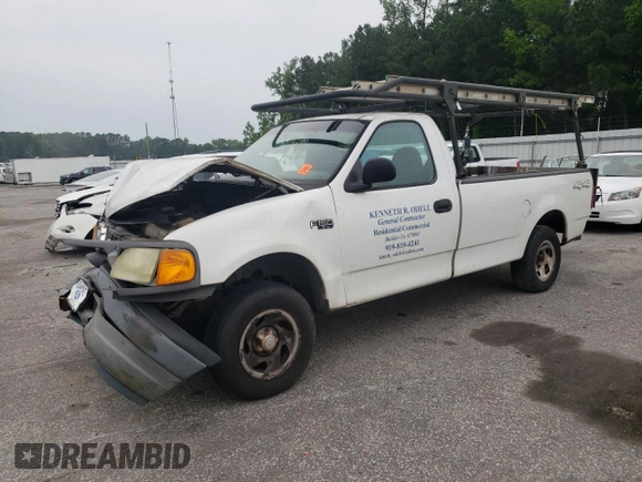 2004 Ford F-150 XL with VIN 2FTRF18244CA43689, listed as a Copart auction lot 57399855 with 152,772 mi miles and Salvage title. Bid and sale history available at DreamBid. Image 1.