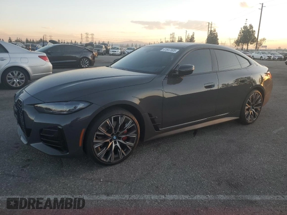 2023 BMW 4 Series 430i with VIN WBA63AV04PFN34378, listed as a Copart auction lot 41647305 with 33,416 mi miles and Salvage title. Bid and sale history available at DreamBid. Image 1.