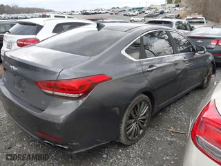 2015 Hyundai Genesis 5.0L with VIN KMHGN4JF7FU076421, listed as a IAAI auction lot 41698201 with 68,672 mi miles. Bid and sale history available at carsss.com. Image 4.