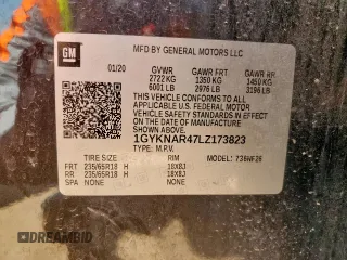 2020 Cadillac XT5 Luxury FWD z VIN 1GYKNAR47LZ173823, wystawiony jako Copart lot #56770025 z przebiegiem 74 192 mil mil oraz Szkoda całkowita • Salvage title. Historia ofert i sprzedaży dostępna na DreamBid. Obrazek 13.