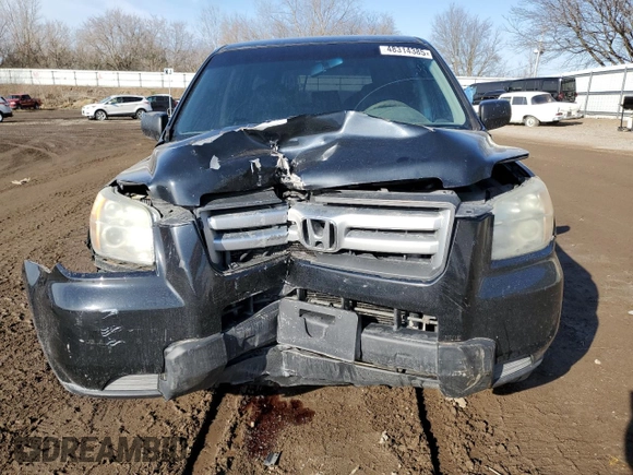 2006 Honda Pilot LX with VIN 2HKYF18156H547572, listed as a Copart auction lot 48314385 with 167,943 mi miles and Clean Title. Bid and sale history available at carsss.com. Image 5.