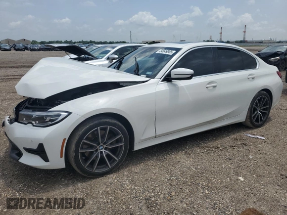 2022 BMW 3 Series 330i with VIN 3MW5R1J07N8C63497, listed as a Copart auction lot 54549985 with Not provided miles and Salvage title. Bid and sale history available at DreamBid. Image 1.