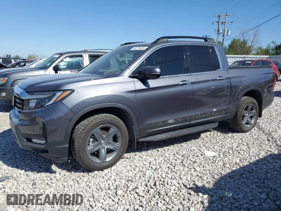 2023 Honda Ridgeline RTL-E with VIN 5FPYK3F74PB006003, listed as a Copart auction lot 55276305 with 26,095 mi miles and Clean title. Bid and sale history available at DreamBid. Image 1.