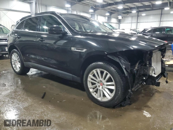 2018 Jaguar F-Pace 25t Prestige with VIN SADCK2FXXJA255410, listed as a Copart auction lot 45958285 with 90,423 mi miles and Salvage Title. Bid and sale history available at DreamBid. Image 4.